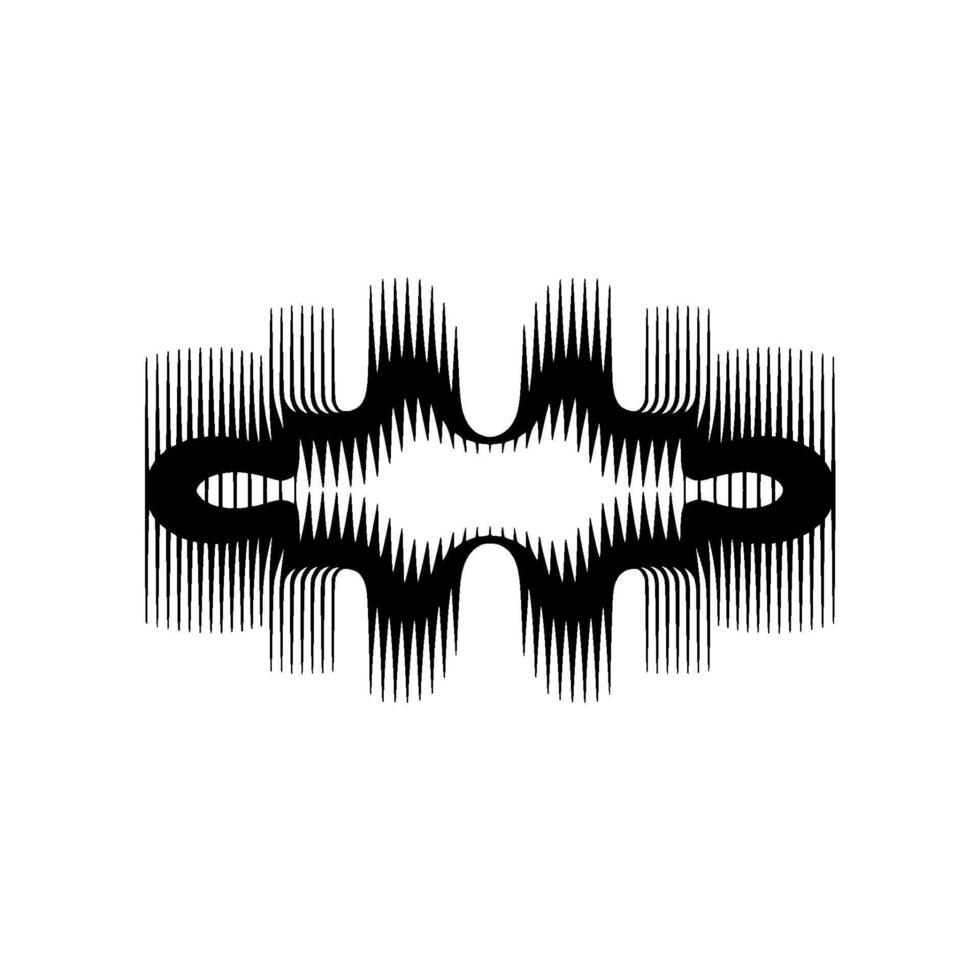 Geometric Abstract Black White Op Art. vector