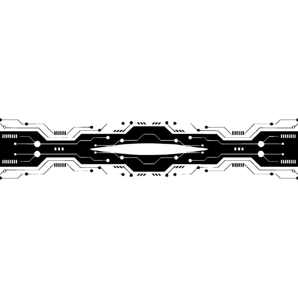 Futuristic Circuit Board on White Background. vector