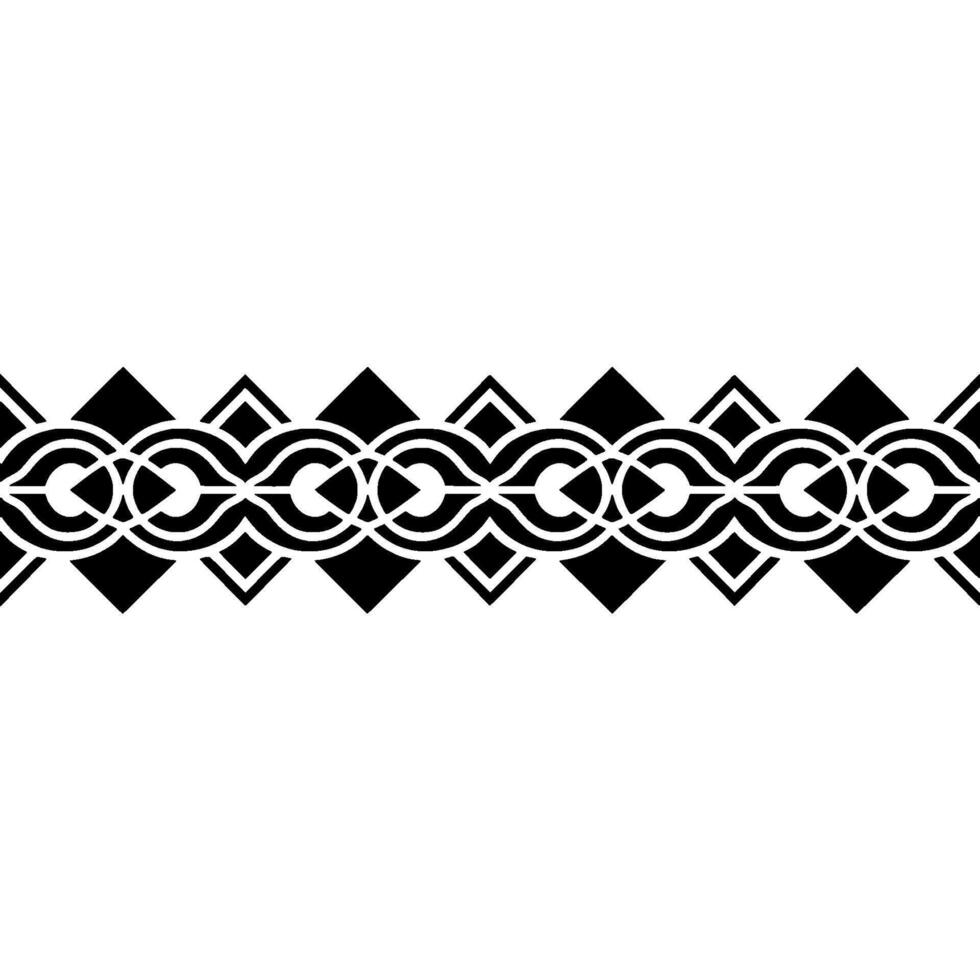Geometric Black White Border Abstract, Minimalist Style. vector