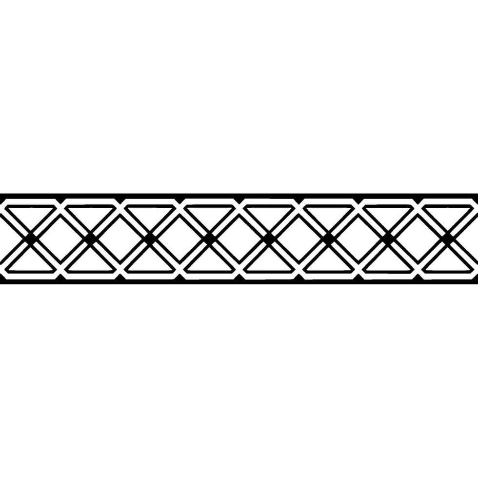 Geometric Black and White Border , Abstract Pattern, Minimalist Background. vector