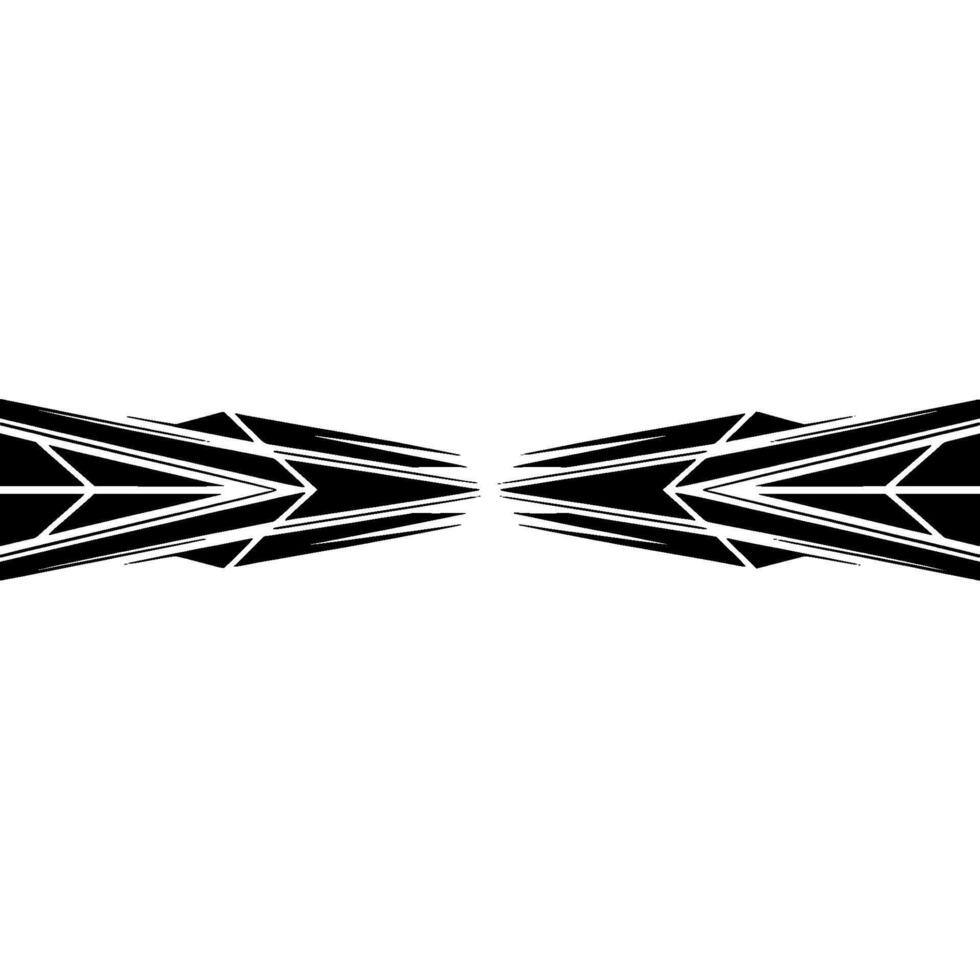 Geometric Black and White Abstract Border or Background Element. vector