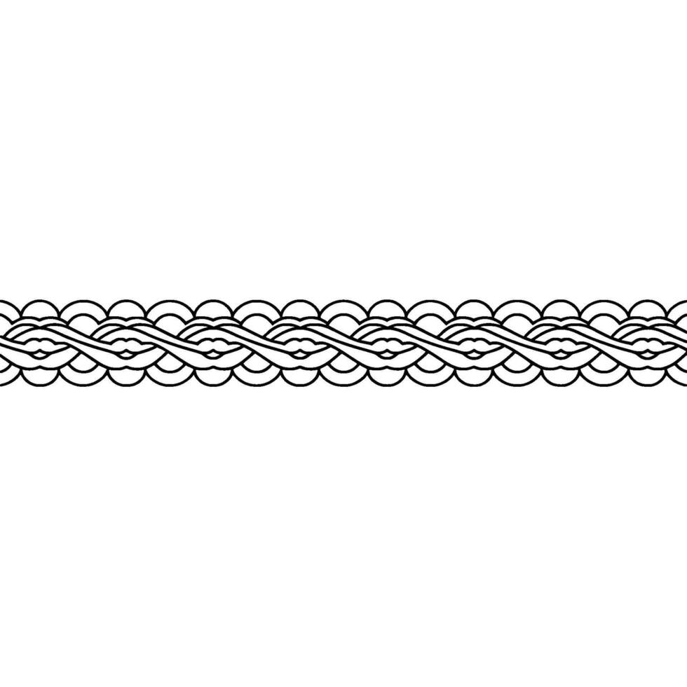 Geometric Border Pattern Abstract, Elegant, Black Line Art. vector