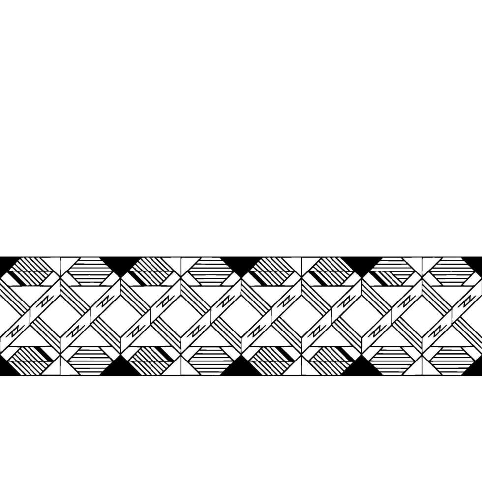 Abstract Geometric Border on White Background. vector