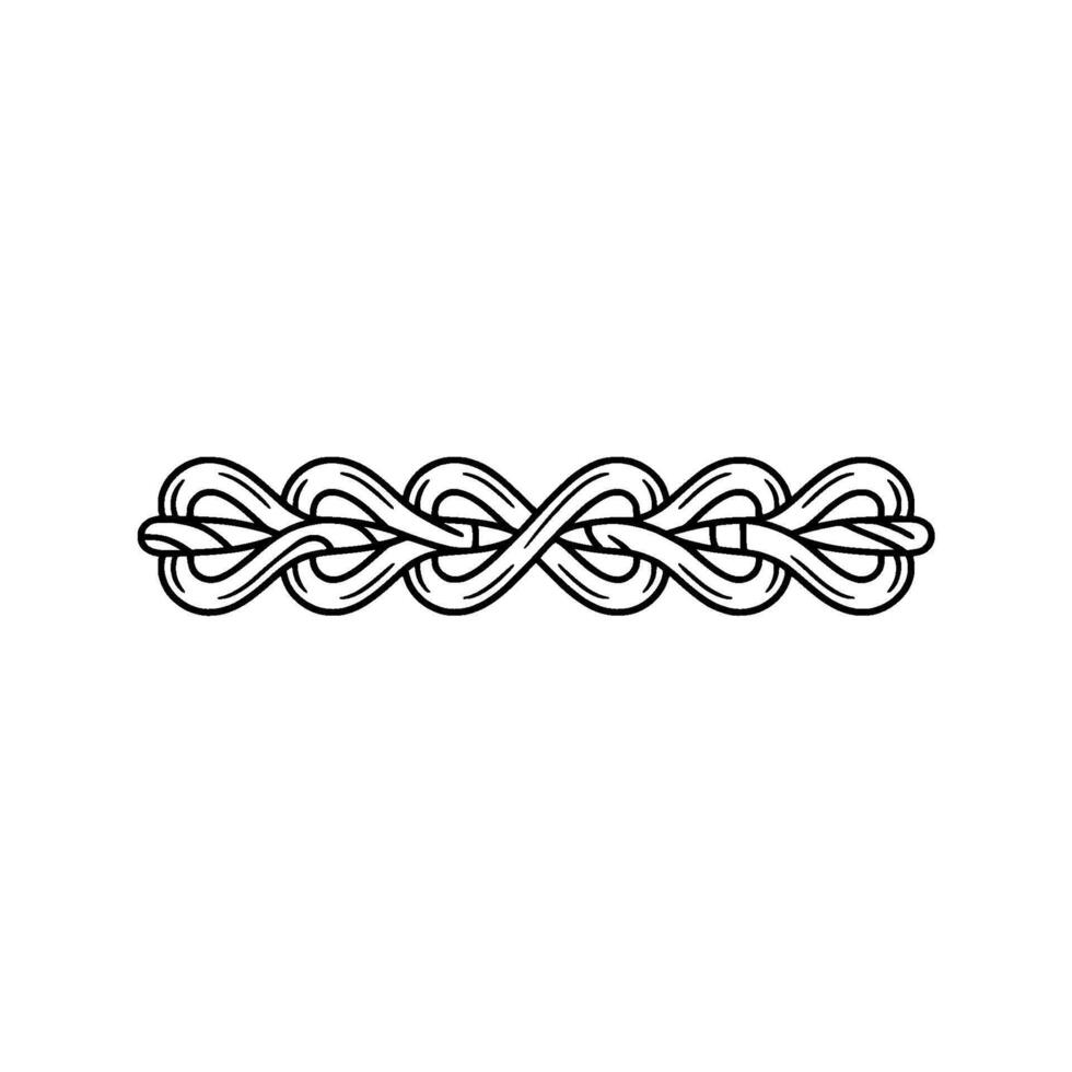 Handdrawn Infinity Knot Border on Gray Background. vector