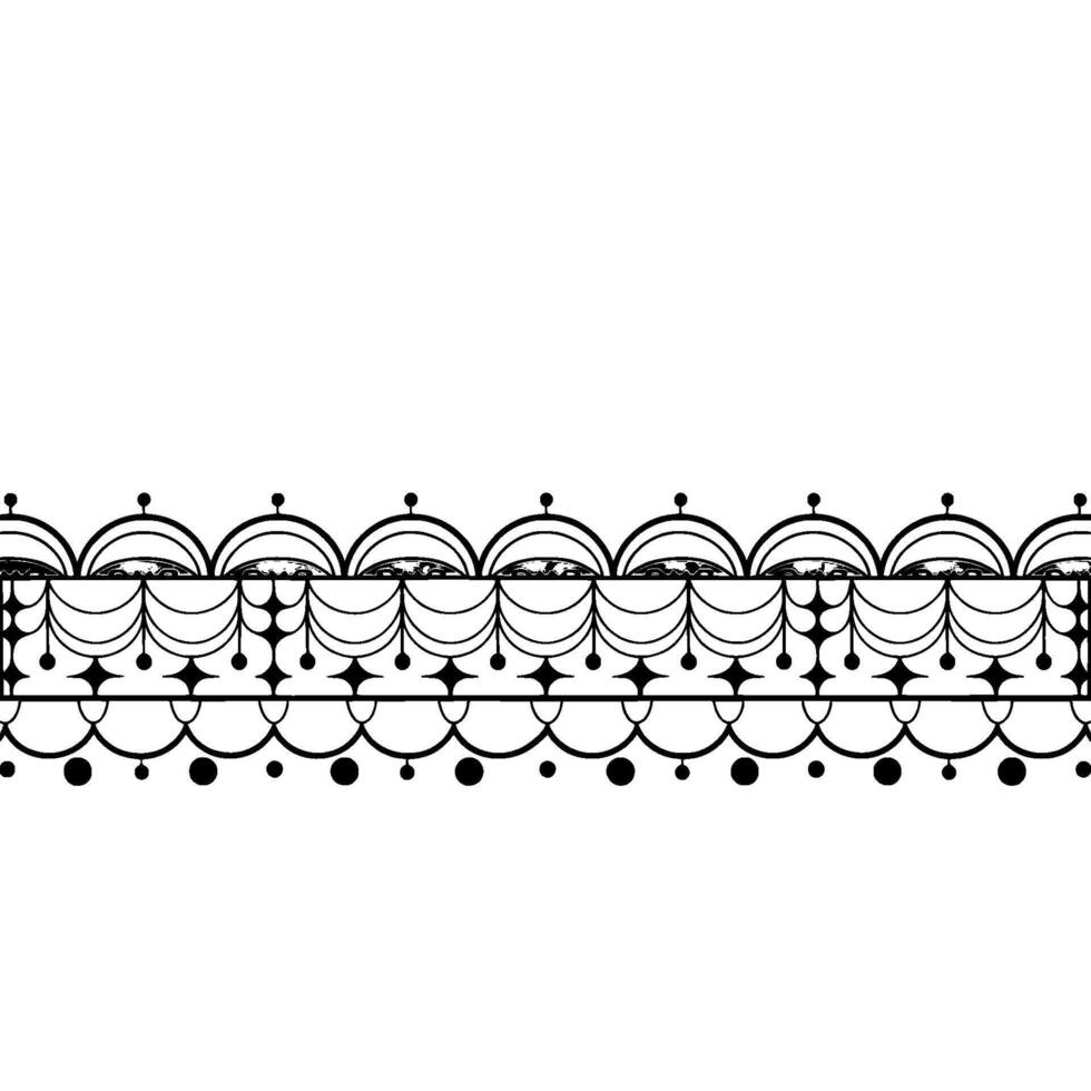 Decorative Geometric Border in Minimalist Style. vector