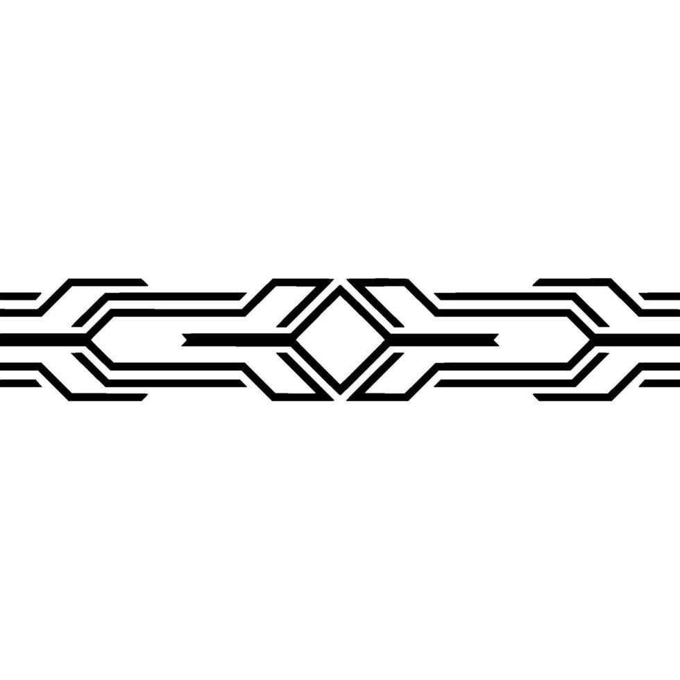 Abstract Geometric Border Black Lines on Gradient White. vector