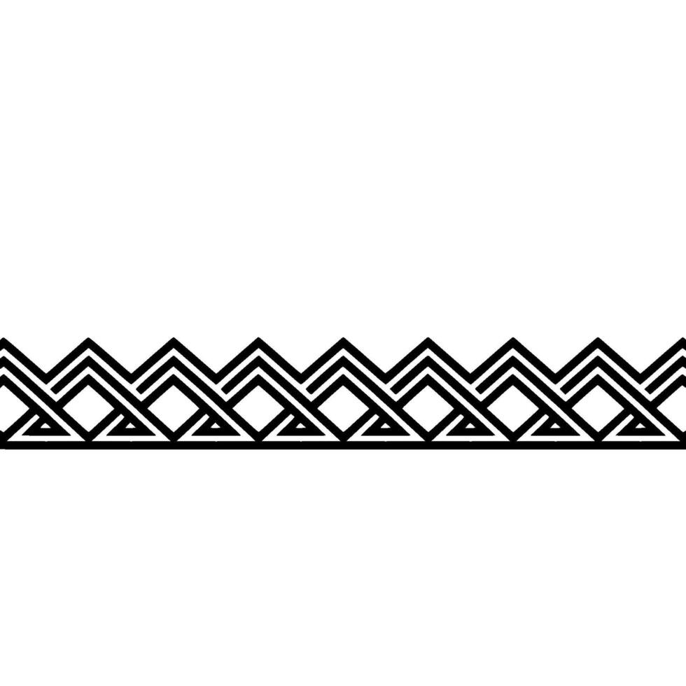 Geometric Border Black Line Art on White, Minimalist. vector