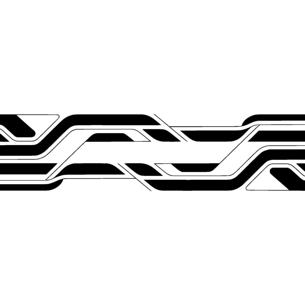 Abstract Black White Tech Lines , Modern Minimalist Background. vector