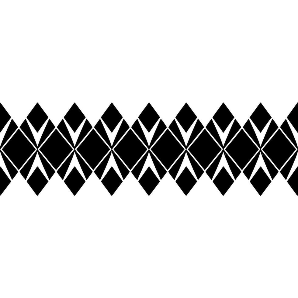 Geometric Diamond Pattern in Black and White. vector