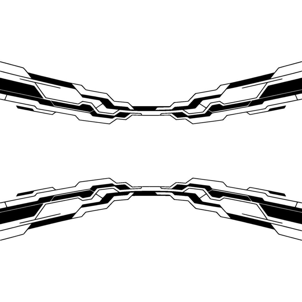 Futuristic Tech Lines Abstract Cyberpunk on White Background. vector