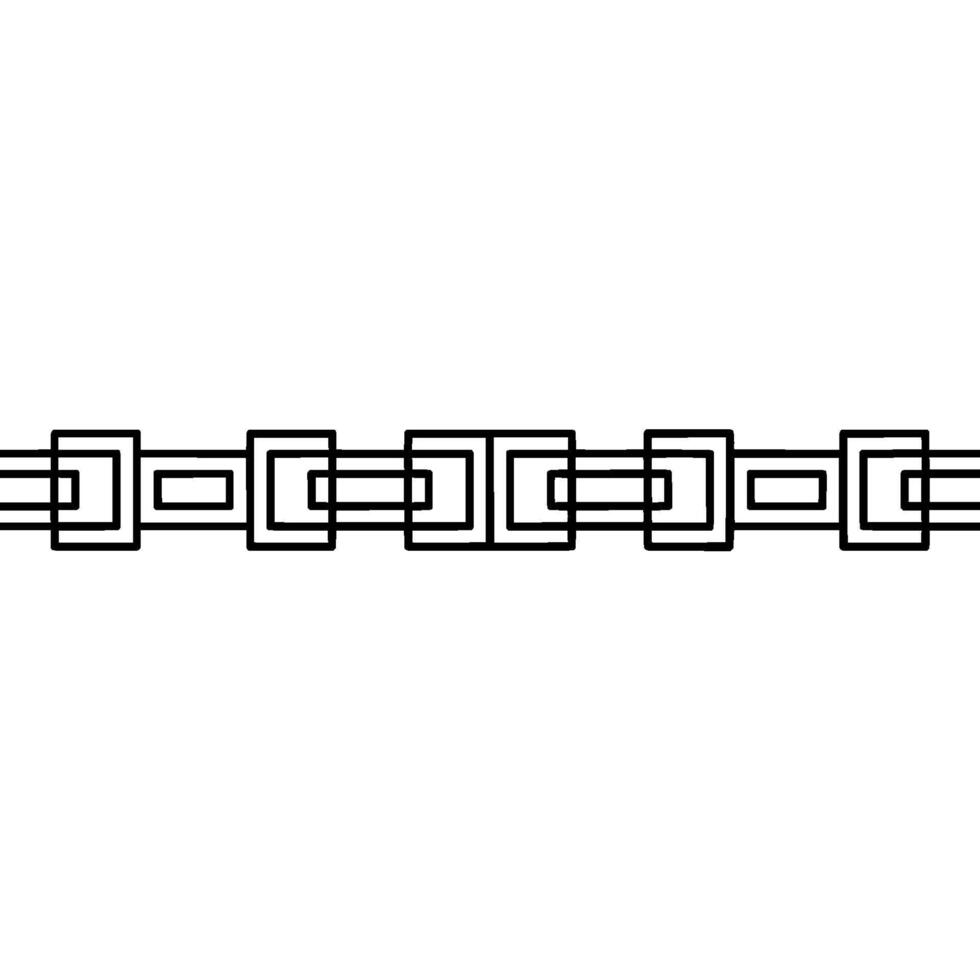 Minimalist Geometric Border Black Squares on White. vector