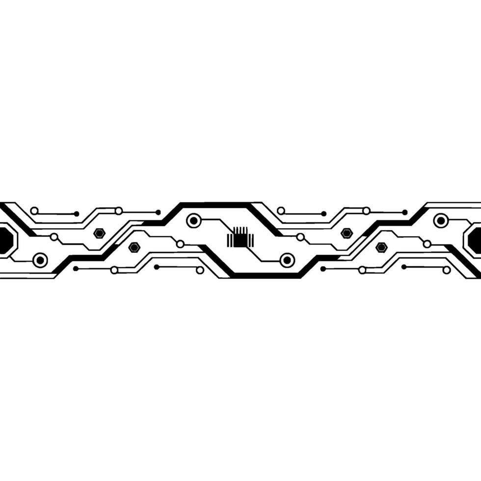 Abstract Circuit Board with Microchip Technology Background. vector