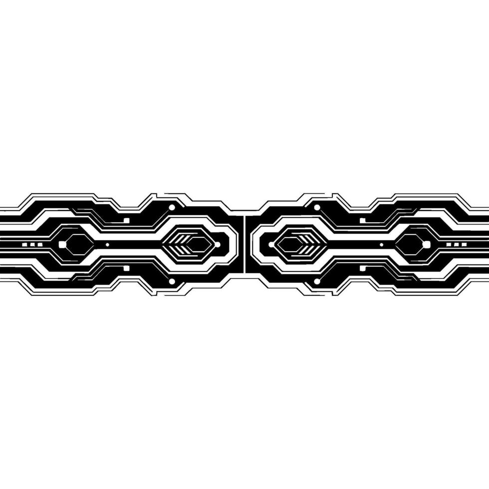 Futuristic Tech Circuit Board on White Background. vector