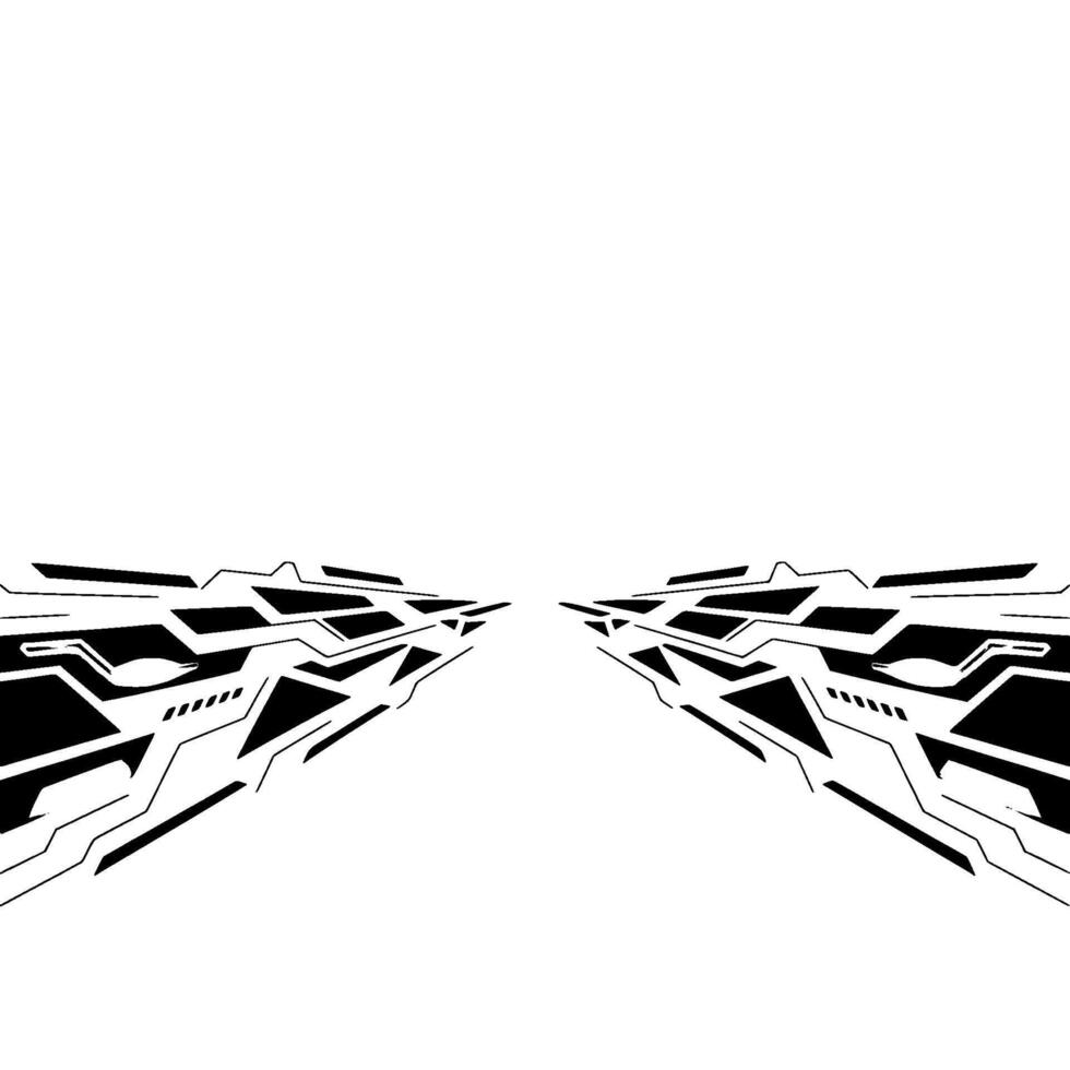 Futuristic Tech with Glowing Elements and White Space. vector