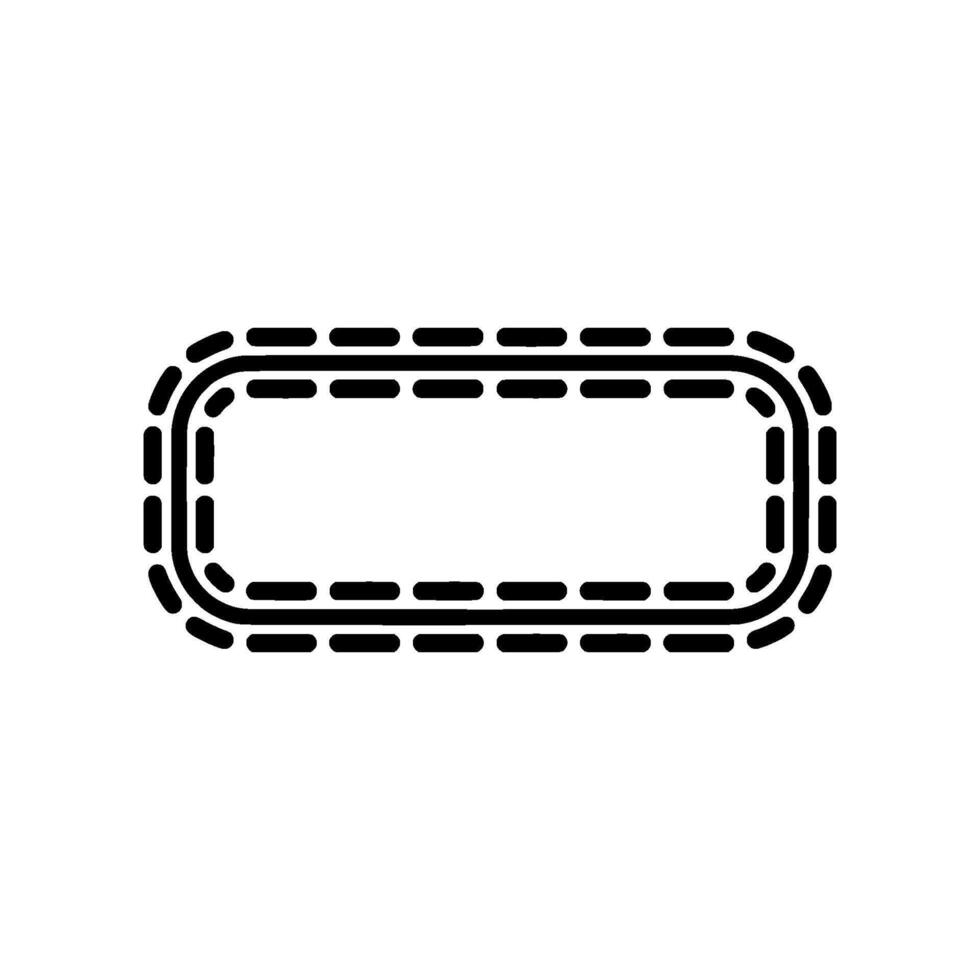 Minimalist Dotted Rectangle Geometric on White Background. vector