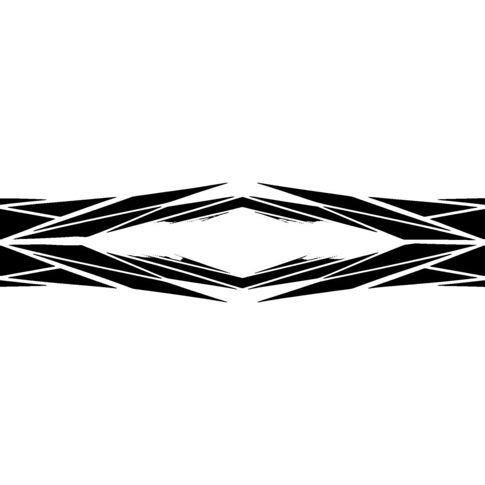 Abstract Geometric Border in Grayscale Minimalist Element. vector