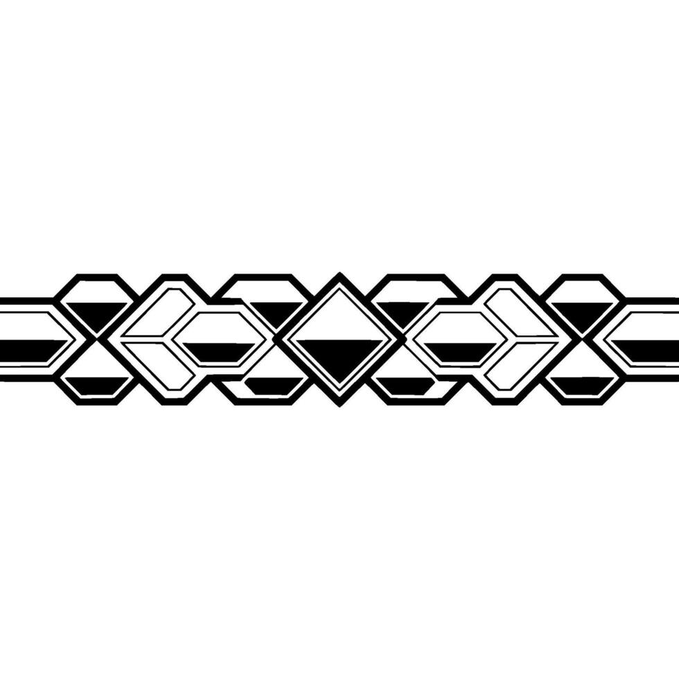 Geometric Border Abstract Black, White, and Gray. vector