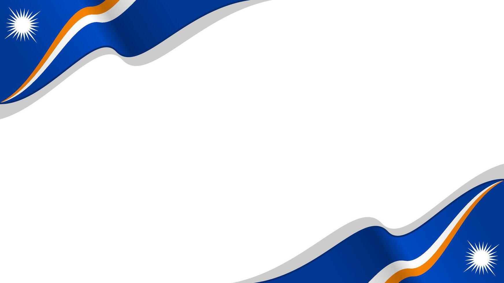 waving marshall islands flag frame background with copy space for text. marshall islands national day vector