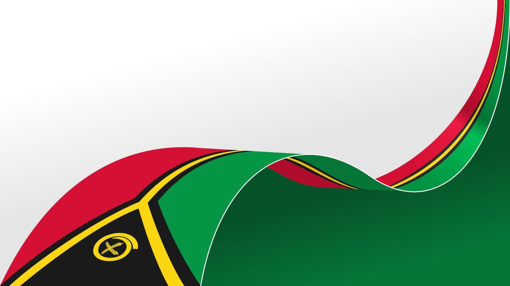 waving flag of vanuatu background with copy space for text. vanuatu national day banner vector