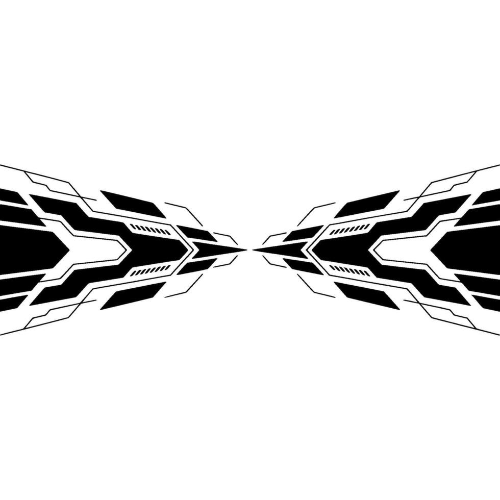 Futuristic Tech Background Geometric Black and White. vector