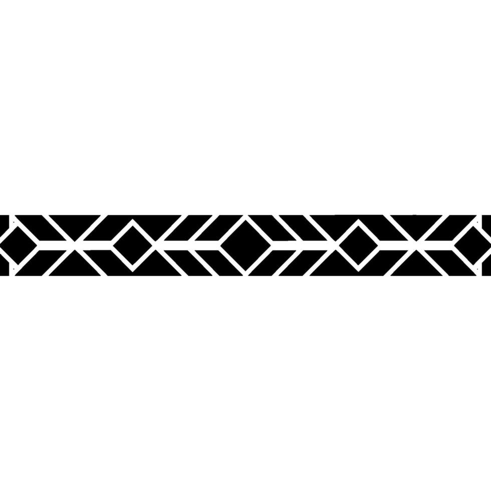 Geometric Black White Border Minimalist, Decorative Pattern. vector