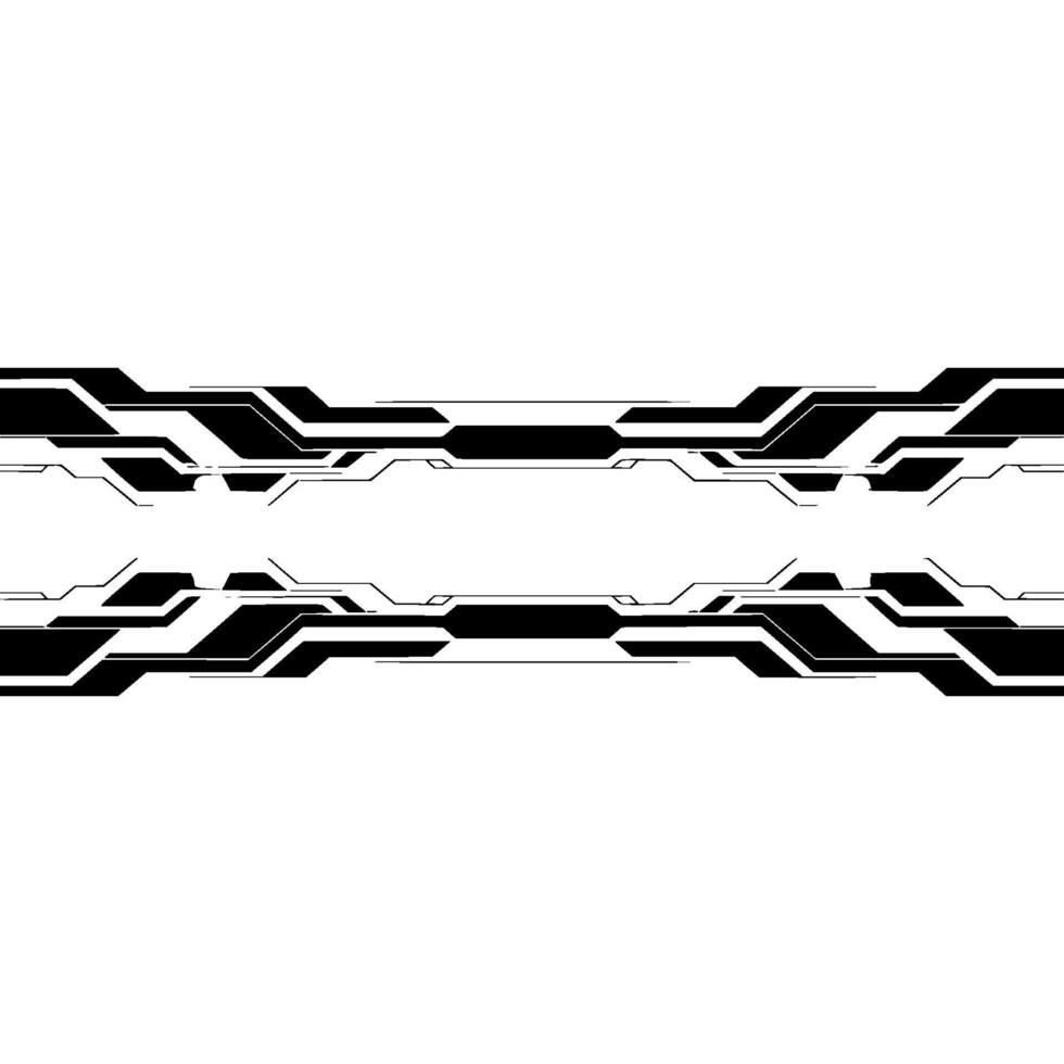 Futuristic Abstract Tech with Black White Lines. vector