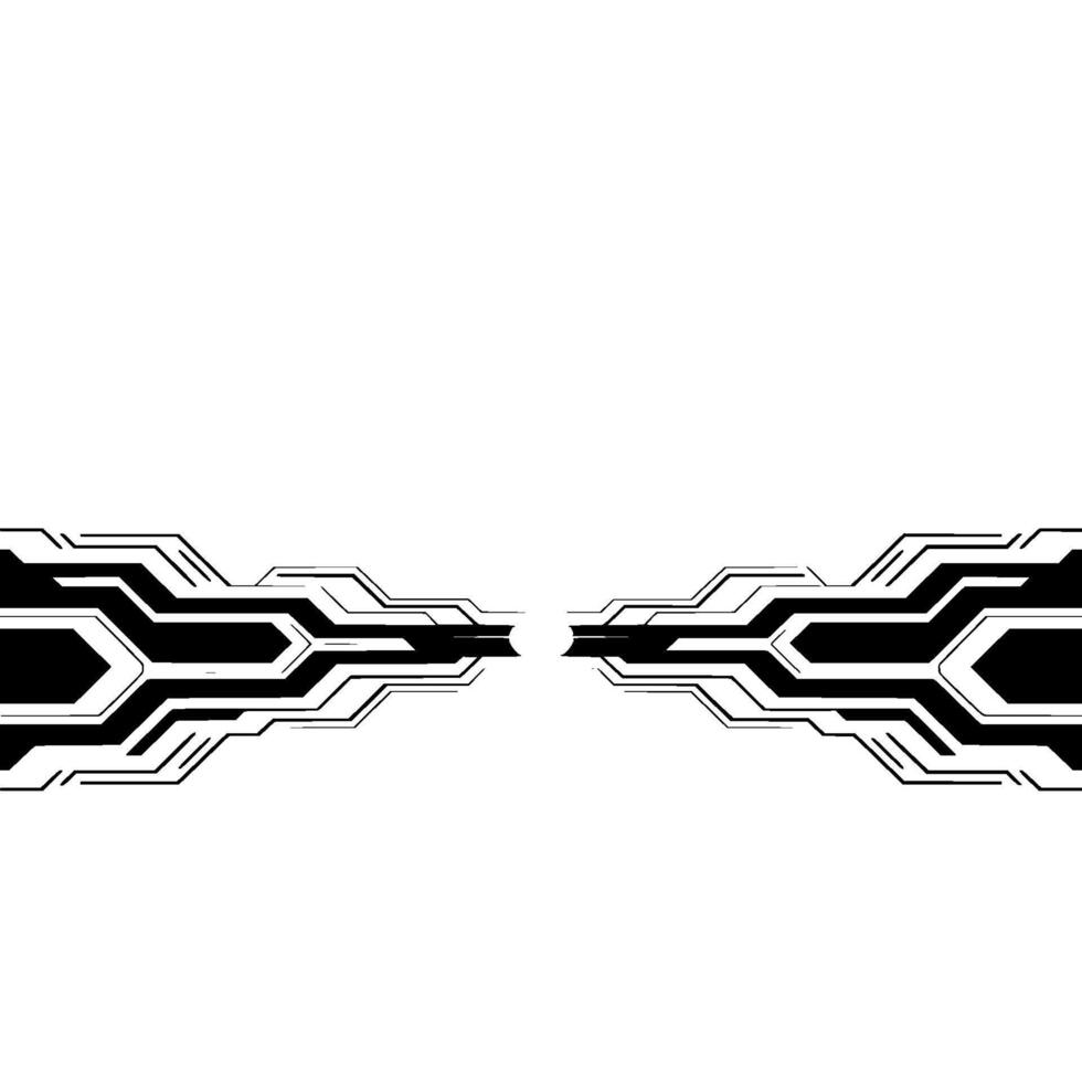Abstract Tech Connecting Circuitry with Bright Light Burst, Minimalist Style. vector