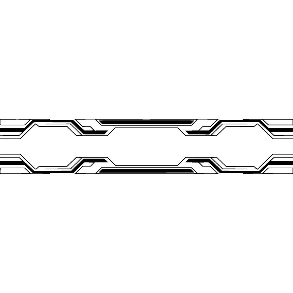 Modern Tech Interface Abstract Line Element on White. vector