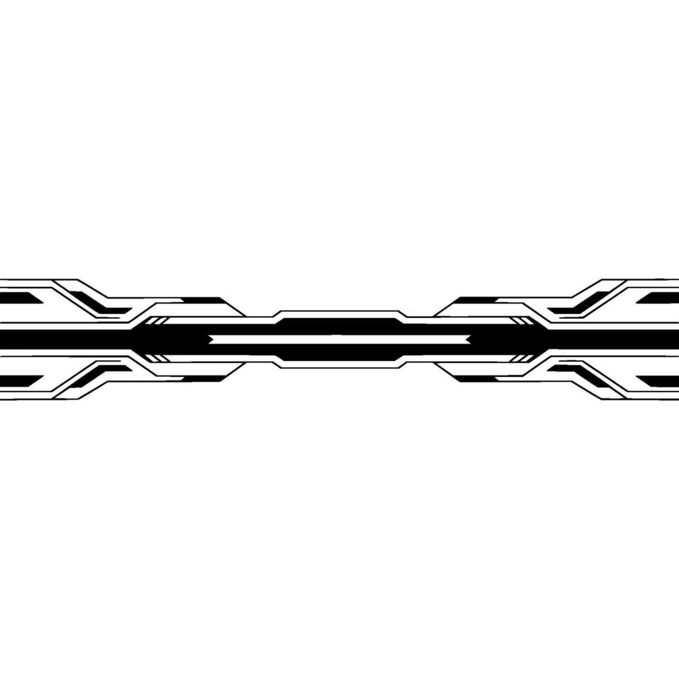 Futuristic Tech Line Black and White Abstract. vector