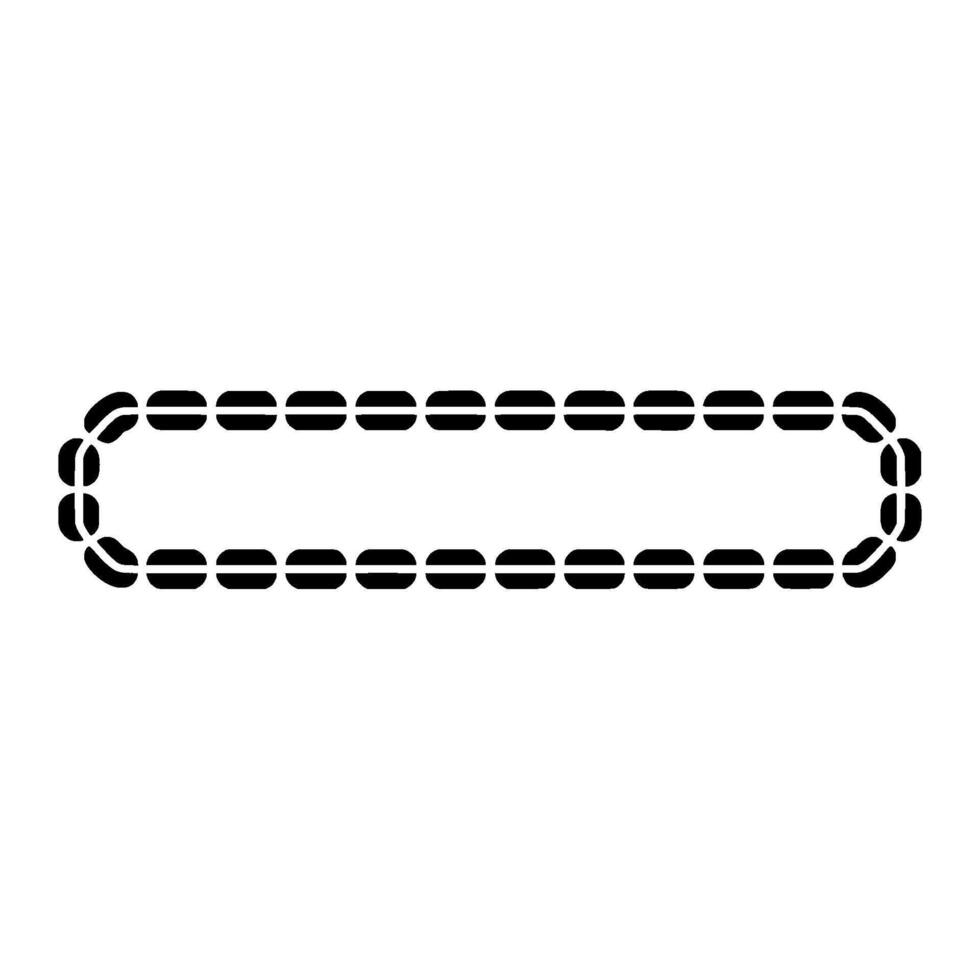 Minimalist Black Outline Border on White, Geometric Element. vector