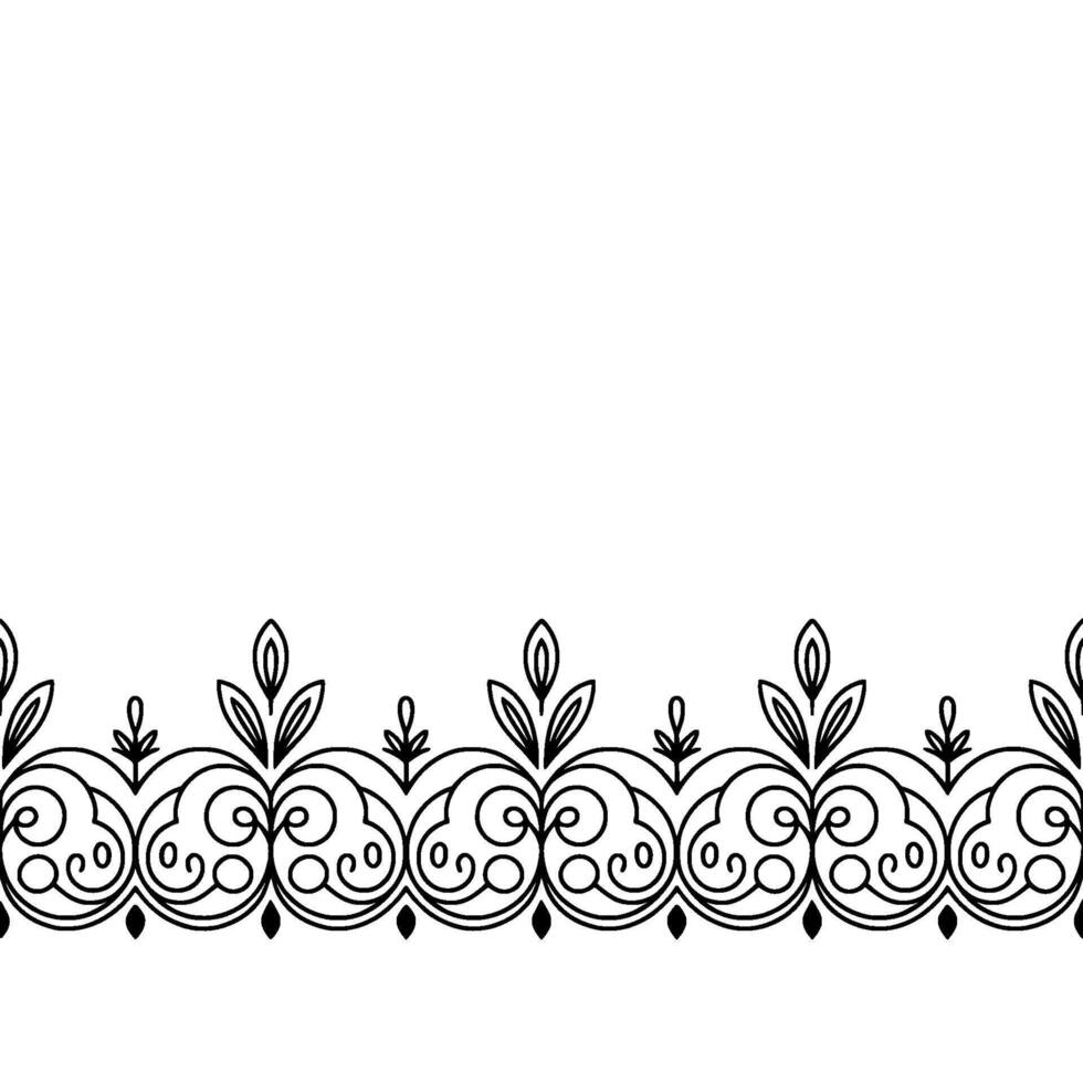 Elegant Black Scrollwork Border on Gradient Background. vector