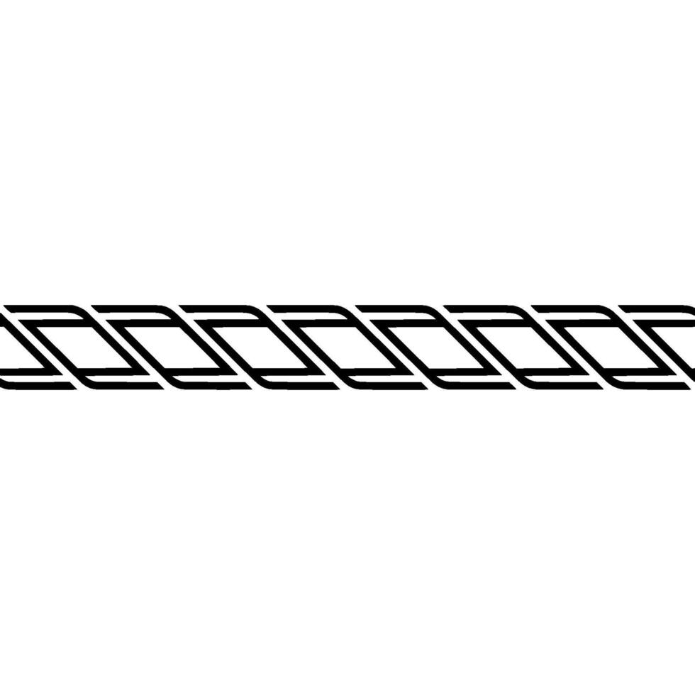 Geometric Braided Line Border on Gradient White Background. vector