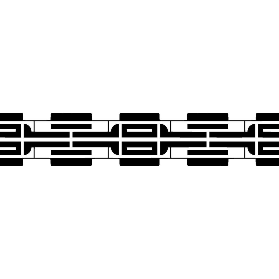 Geometric Black and White Border for. vector