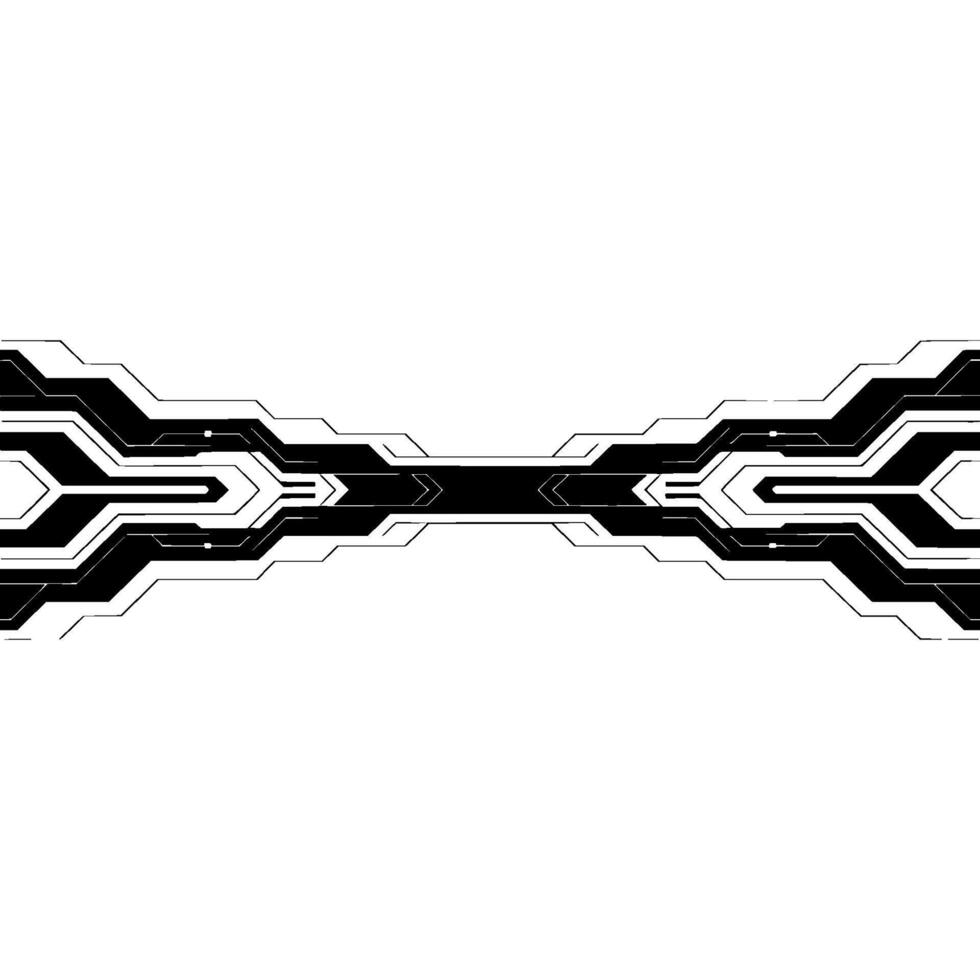 Futuristic Tech Circuit Board Abstract Background, Grayscale. vector