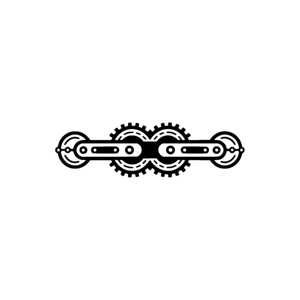 Abstract Gear Mechanism Minimalist Industrial. vector
