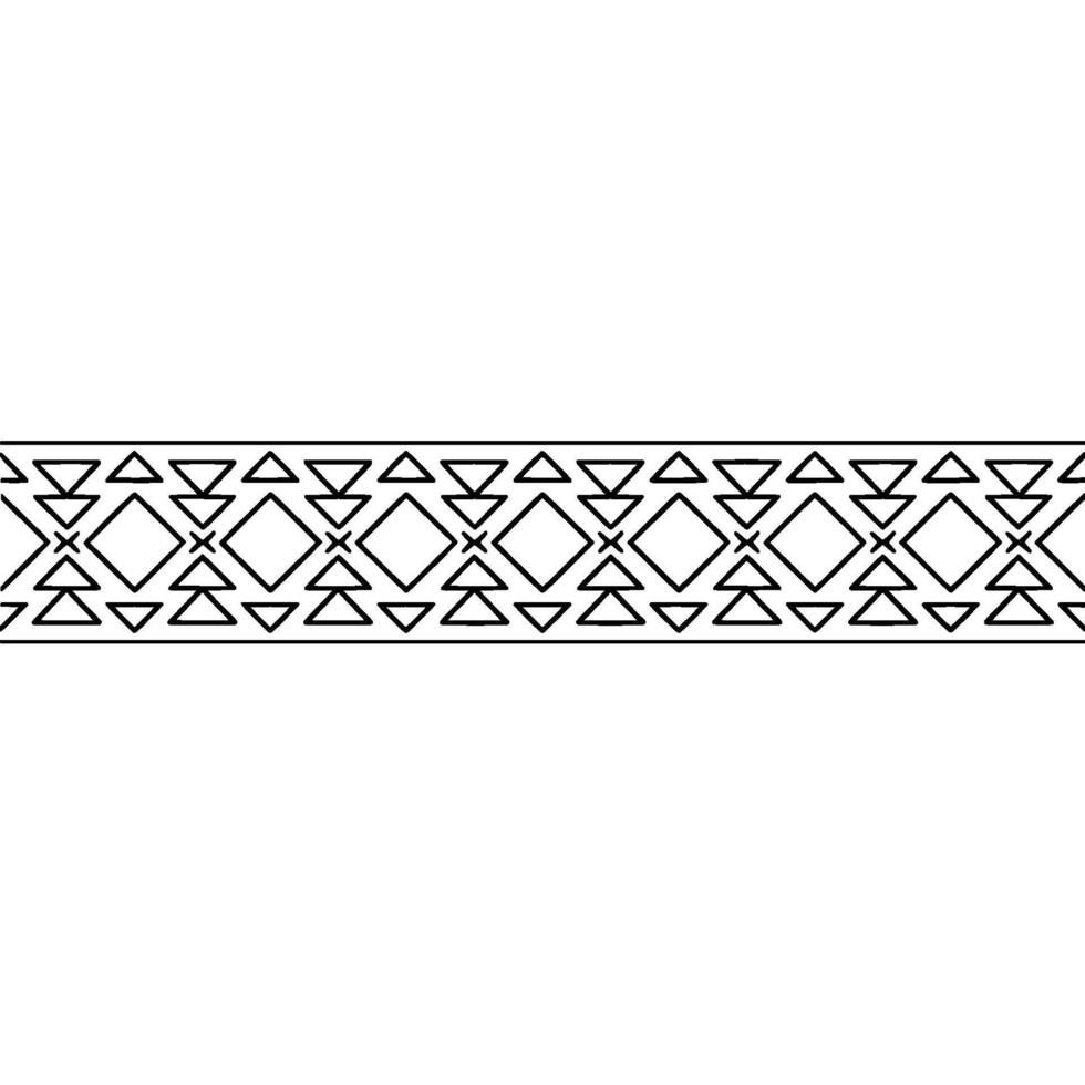 Geometric Border on Cream Background. vector