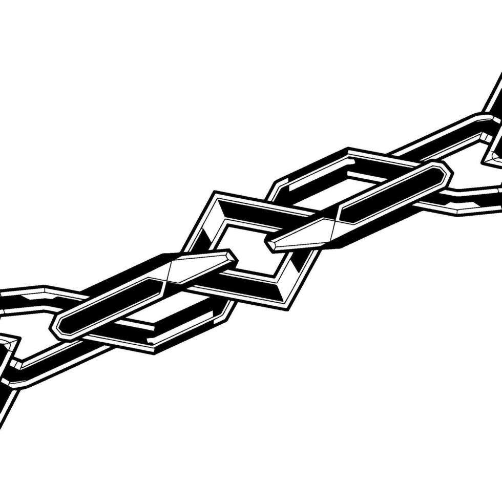 Abstract Chain Link Minimalist , Strength Connection. vector