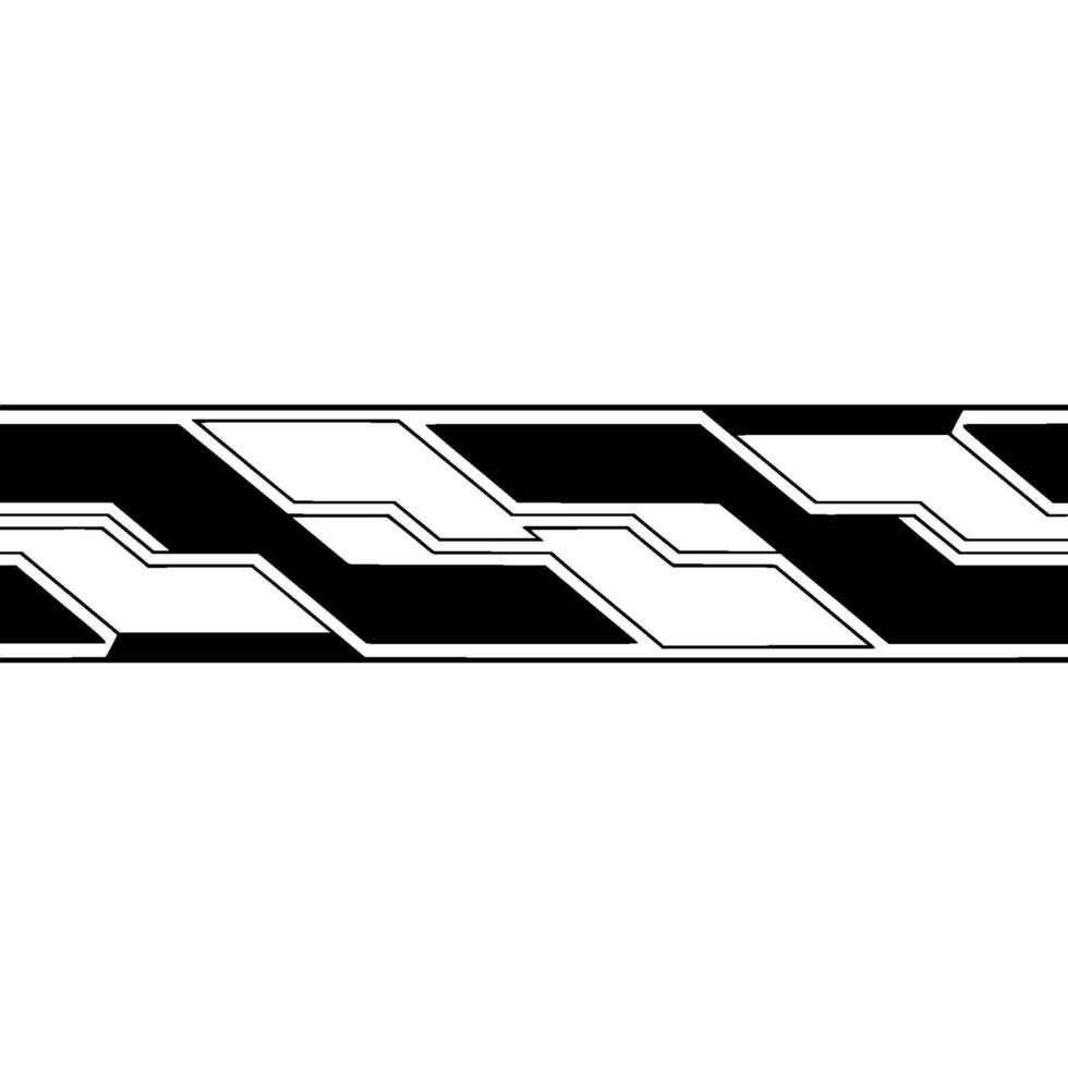 Tech Abstract Black White Geometric Border on Gradient. vector