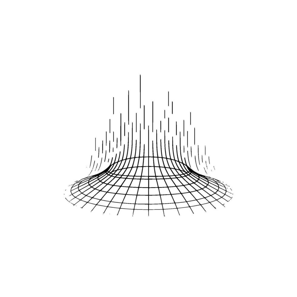 Abstract Data Flow Line Art Network, Minimalist Concept. vector