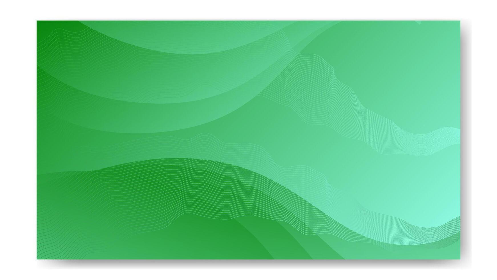 abstract green gradient line wave background vector