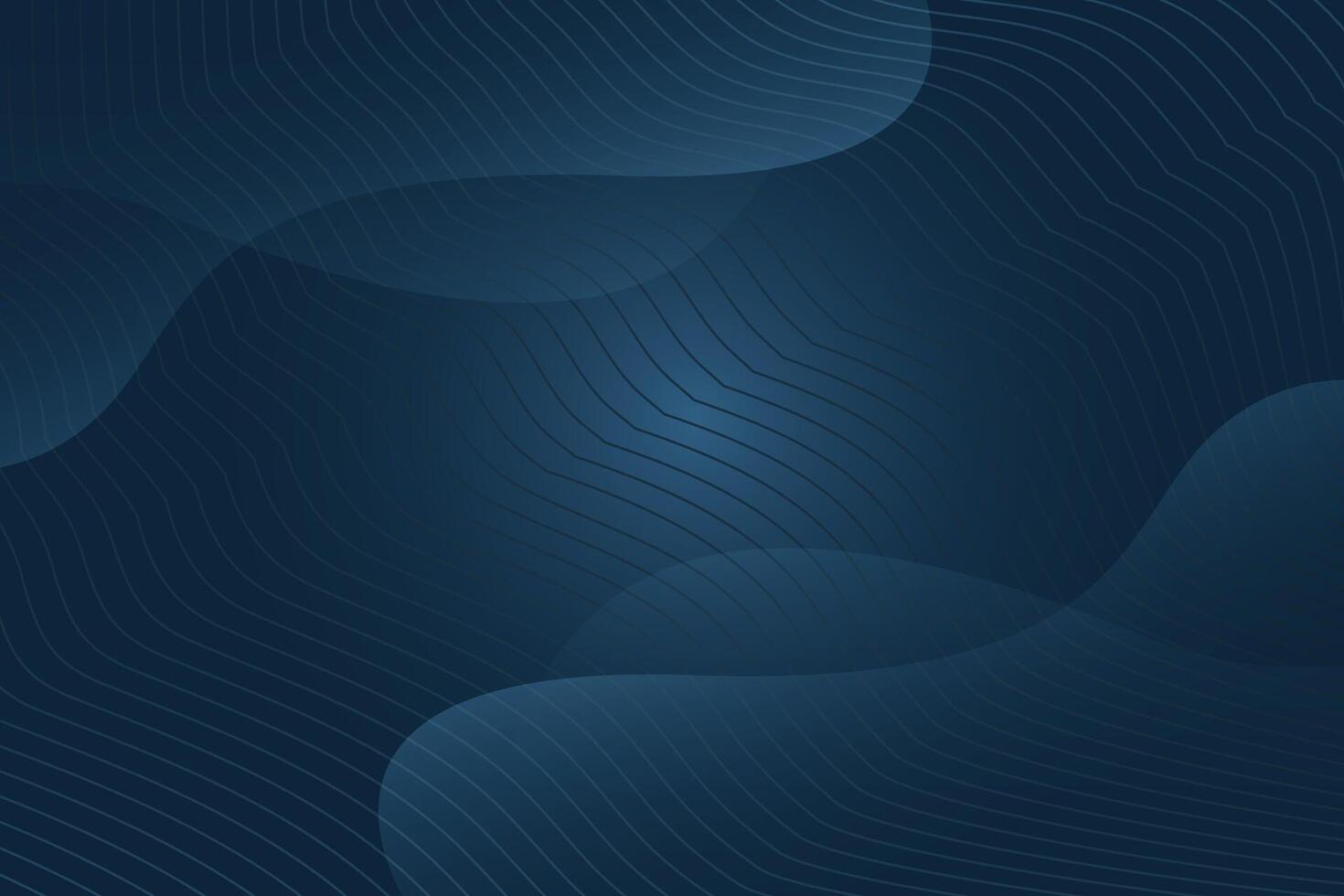 Deep blue flowing curves with lines. Abstract design element for banner backdrop presentation background vector