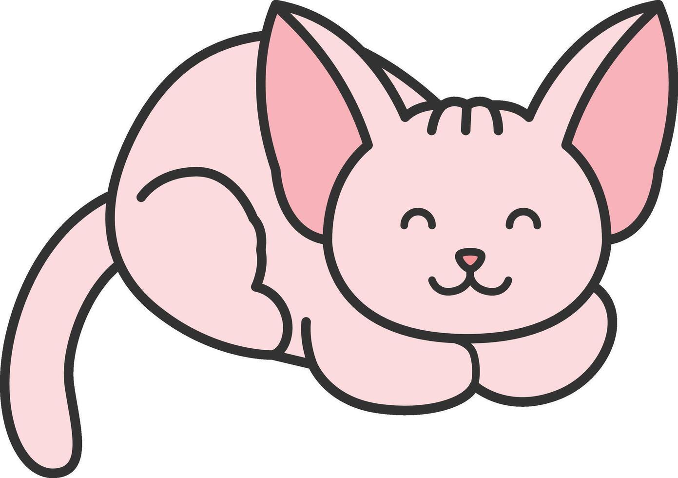 simple sphynx cat vector