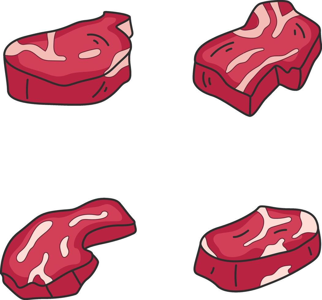 simple meat illustration vector
