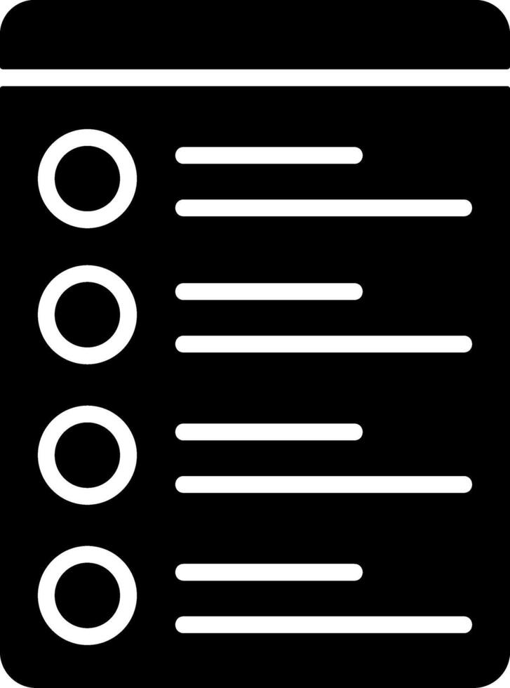 Shopping List Black Eps Icon vector