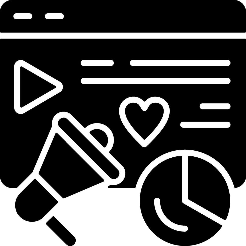 Social Media Marketing Solid EPS Icon vector