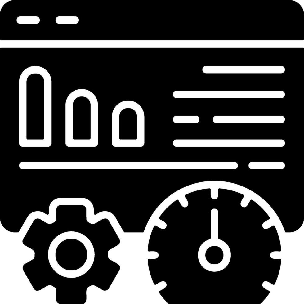 Page Speed Analysis Solid EPS Icon vector