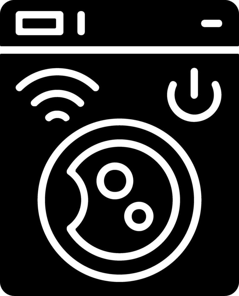 Smart Dryer Solid EPS Icon vector