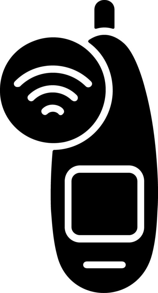 Smart Thermometer Solid EPS Icon vector