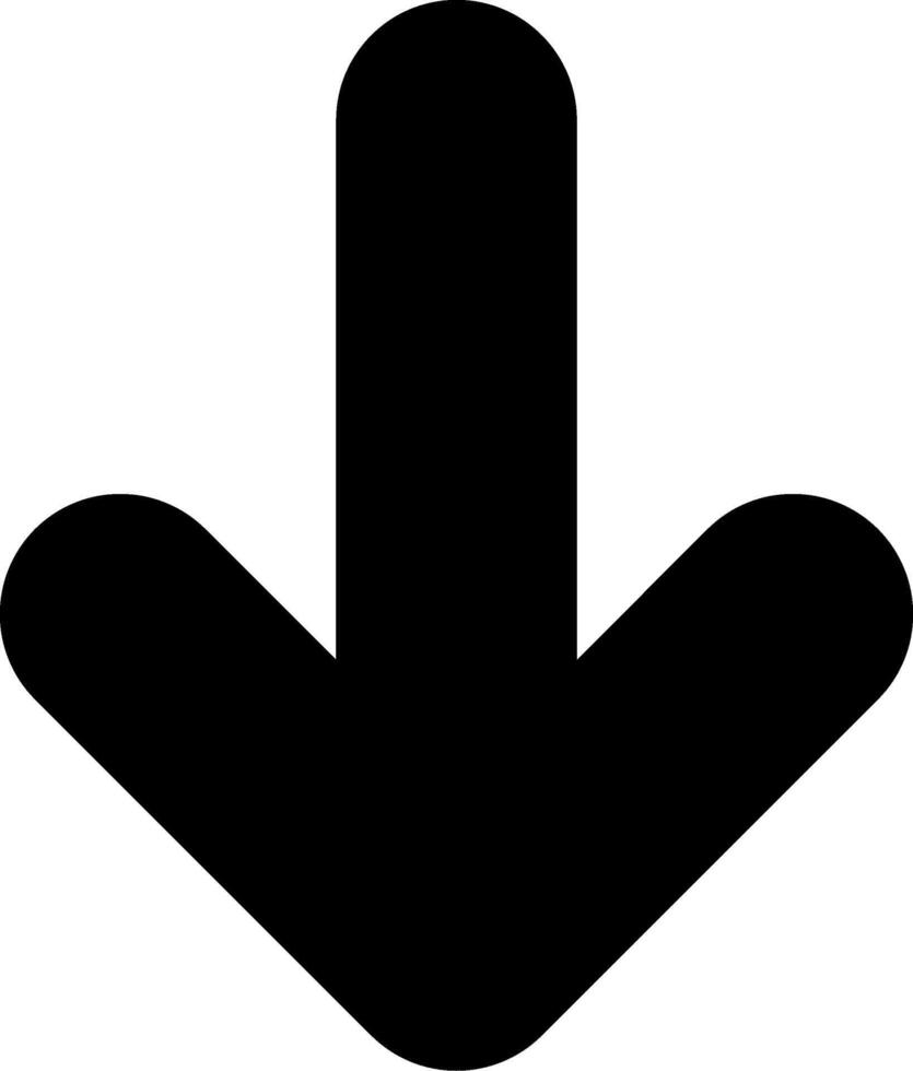 Arrow Down Solid EPS Icon vector