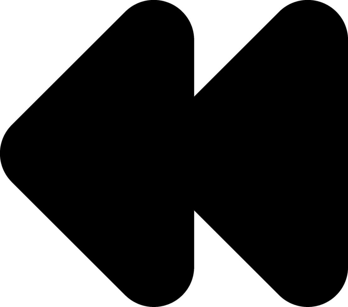 Double Arrow Left Solid EPS Icon vector